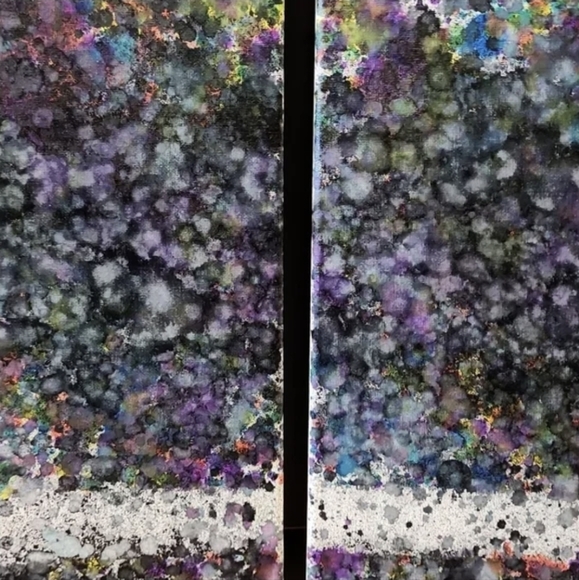 2 HANDCRAFTED Abstract Painting Artwork HANDPAINTED 10x20 Wall Art Decor Artwork - Picture 13 of 17